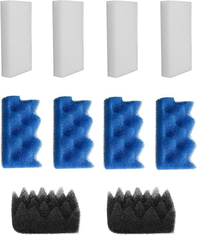10Pcs Bio Foam Value Pack for Fluval 106/107 Aquarium Filter Media